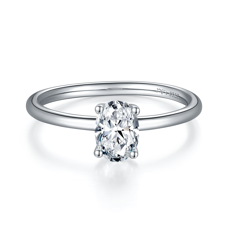 Sterling silver sales moissanite rings